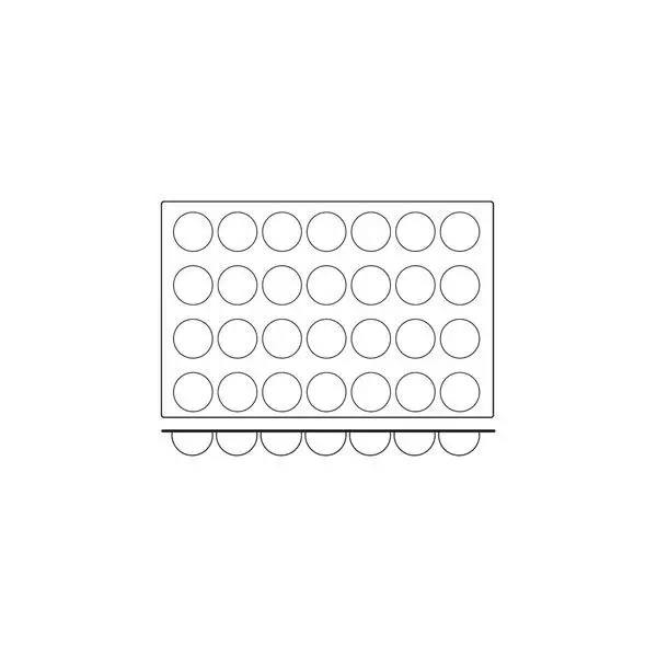 Frenti Prof Silicon Mould-Half Sphere, 28-Cup, Cup Size: 70X35Mm/90Ml