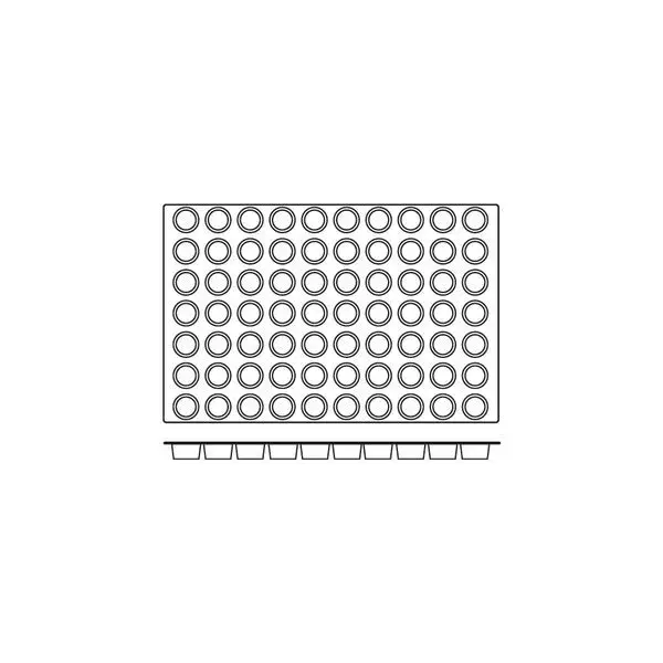 Frenti Prof Silicon Mould-Mini Muffin, 70-Cup, Cup Size: 45X30Mm/40Ml