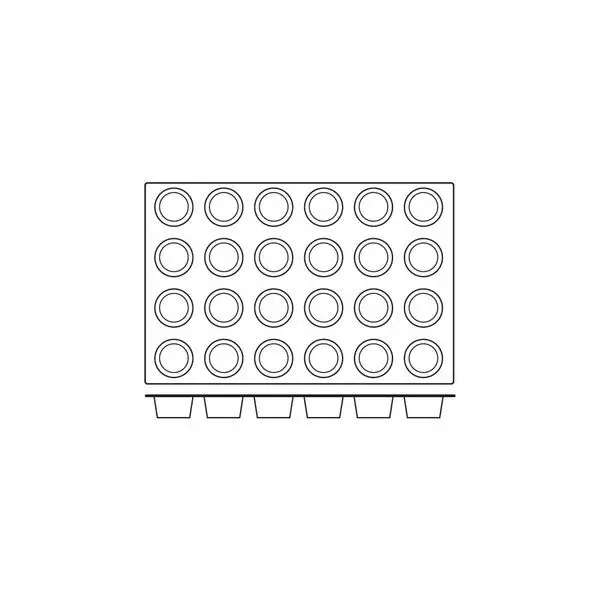 Frenti Prof Silicon Mould-Muffin, 24-Cup, Cup Size: 69X39Mm/122Ml