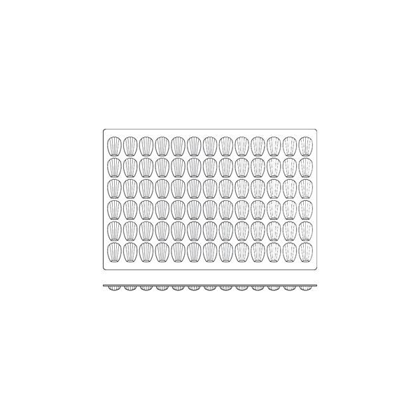 Silicon Mould-Mid Madelaine, Cup Size: 46X33X14.5mm/11ml