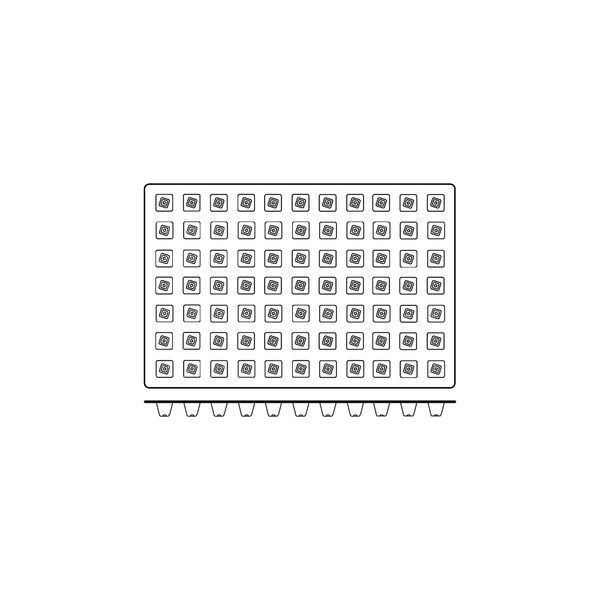 Silicon Mould-Mini Pyramid, 77-Cup, Cup Size: 28X28X25mm/11ml