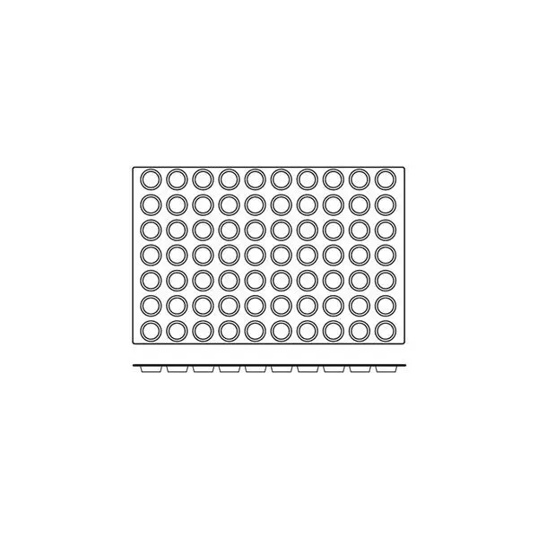 Frenti Prof Silicon Mould-Florentine, 70-Cup, Cup Size: 45X10Mm/15Ml