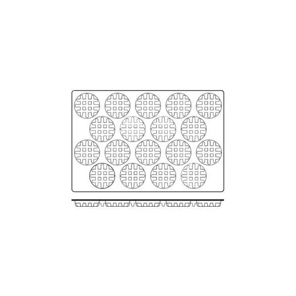Frenti Prof Silicon Mould-Waffle, 18-Cup, Cup Size: 90X24Mm/107Ml