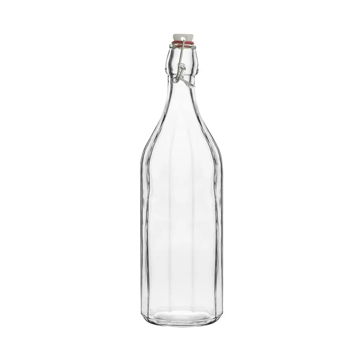 Trenton Glass Bottle-Panelled | Round | 1.0Lt