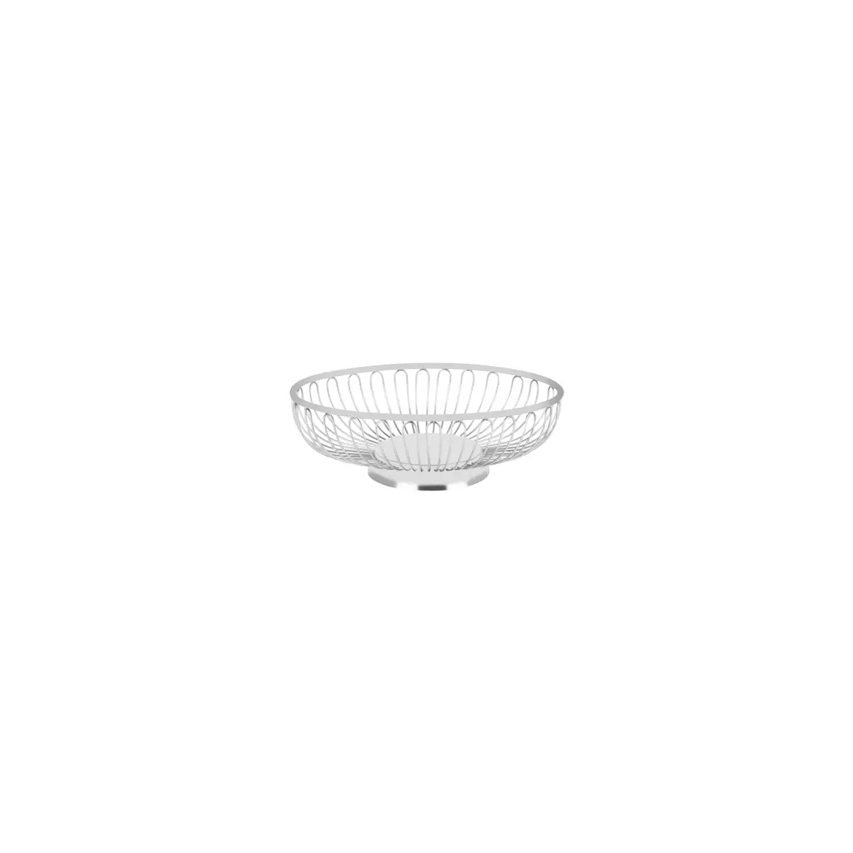 Chef Inox Oval Wire Basket Solid Base Stainless Steel 198x145x60mm
