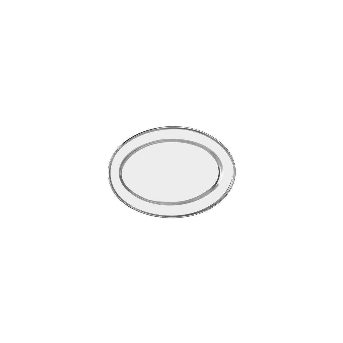 Chef Inox Oval Platter Rolled Edge S/S 250mm