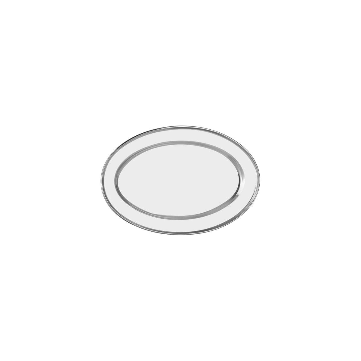 Chef Inox Oval Platter Rolled Edge S/S 300mm