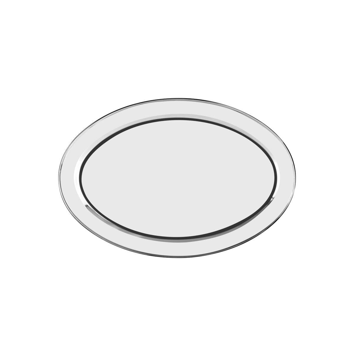 Chef Inox Oval Platter Rolled Edge S/S 450mm