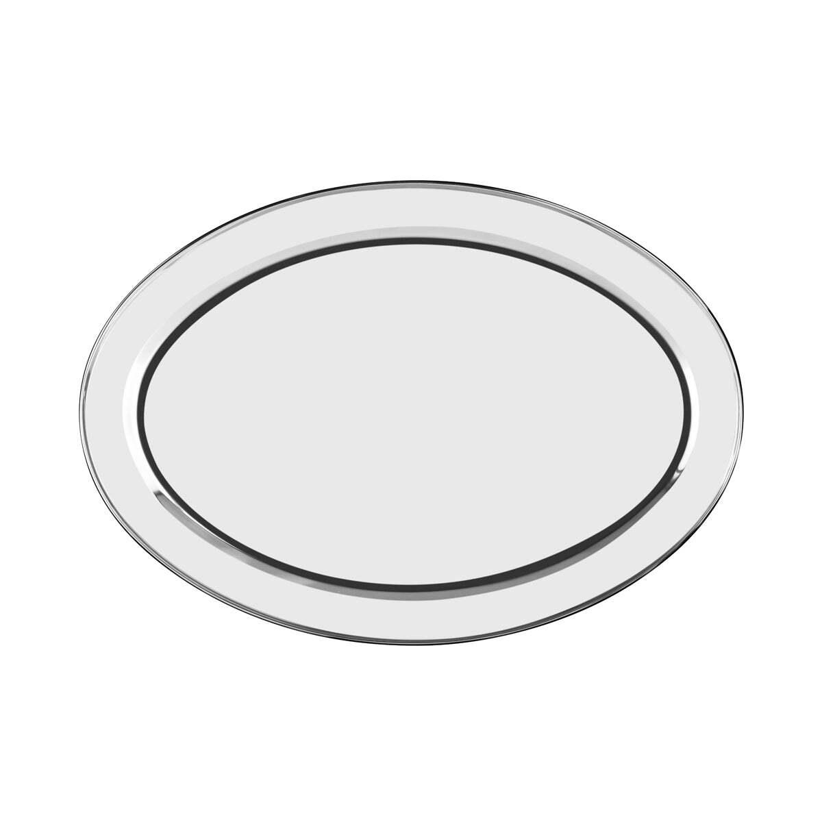 Chef Inox Oval Platter Rolled Edge S/S 550mm