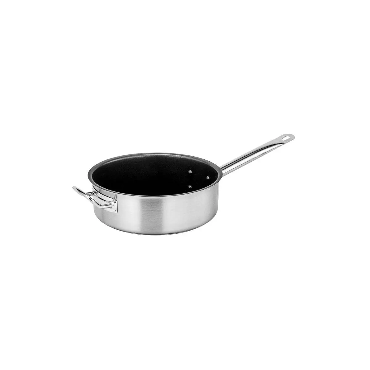 Force Non Stick Saute Pan W/Lid 220X75mm Ss Tri-Ply 2.8Lt