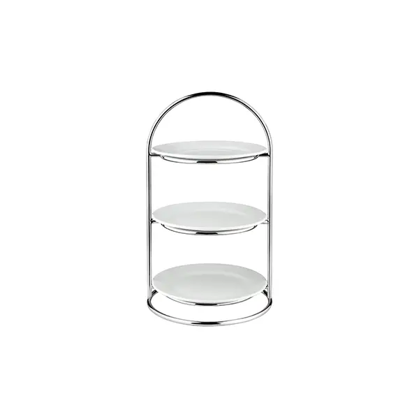 Athena Plate Stand-S/S | 3 Tier | 230Mm Ø | 408Mm H