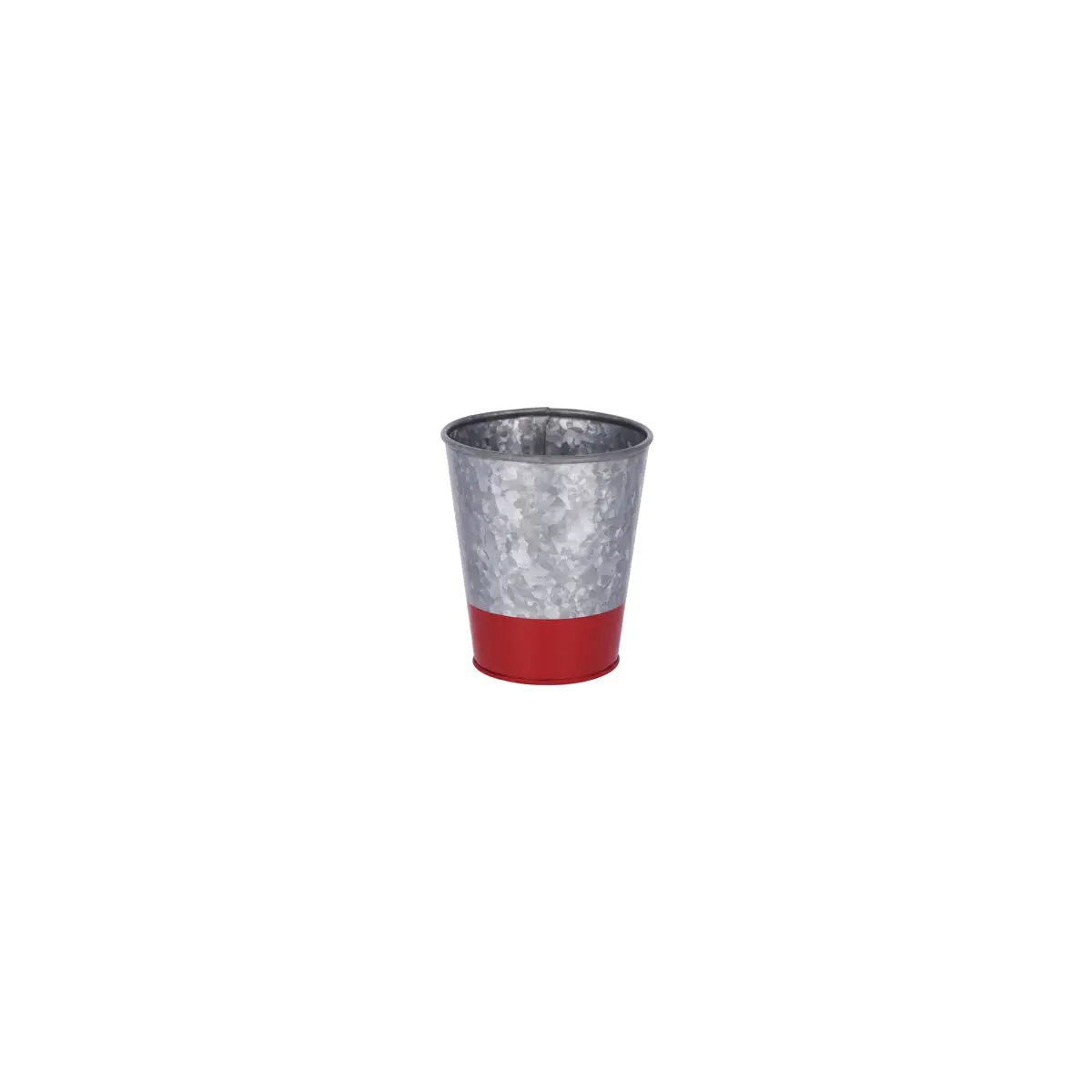 Chef Inox Coney Island Galvanised Pot with Red Base 95x105mm