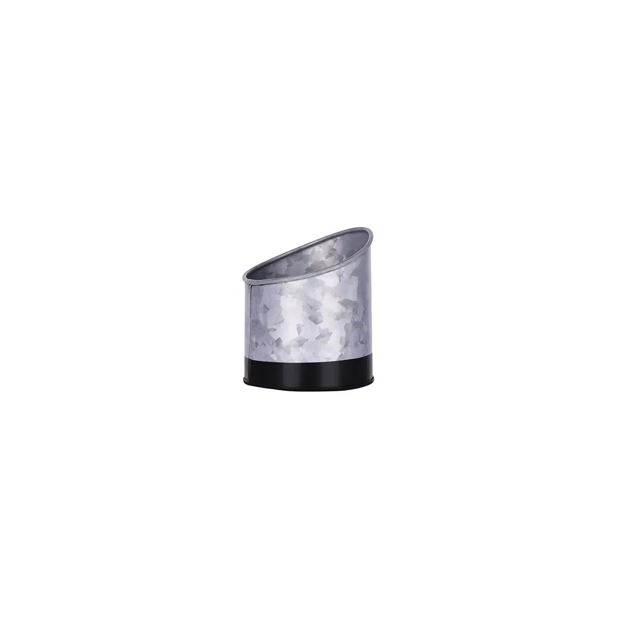 Chef Inox Coney Island Slant Galvanised Pot with Black Base 105x115mm