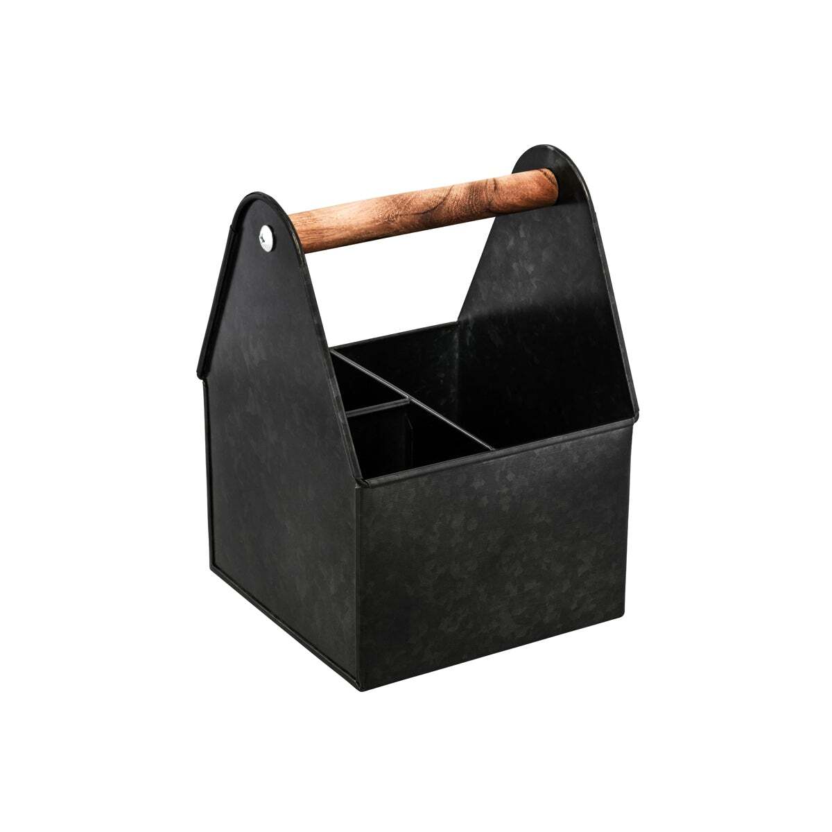 Chef Inox Coney Is Utensil Caddy 3-Comp Wdhdl 170x230mm Blk