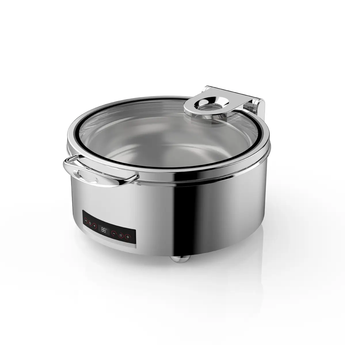 Sunnex Dry Heat Chafer - Round | 6.8Lt Glass Lid TERNI