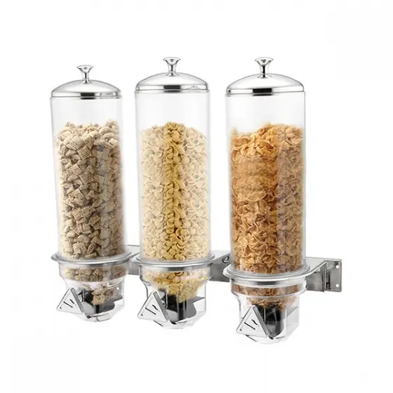 Sunnex Cereal Dispenser-Triple | Wall Mounted | 3X4.0Lt