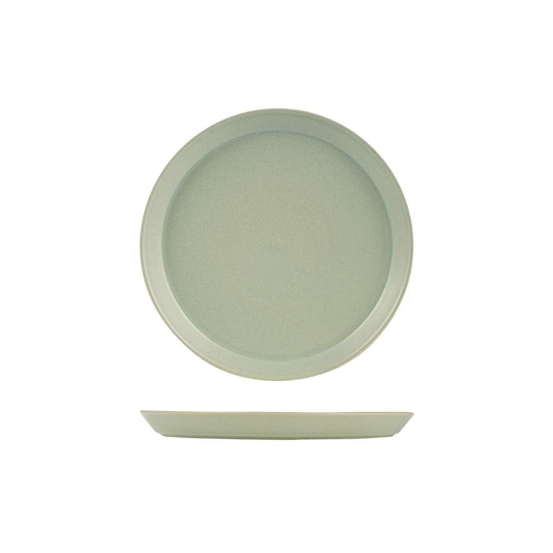 Zuma Pearl Tapered Plate-240mm Ø / 24mm H Pistachio