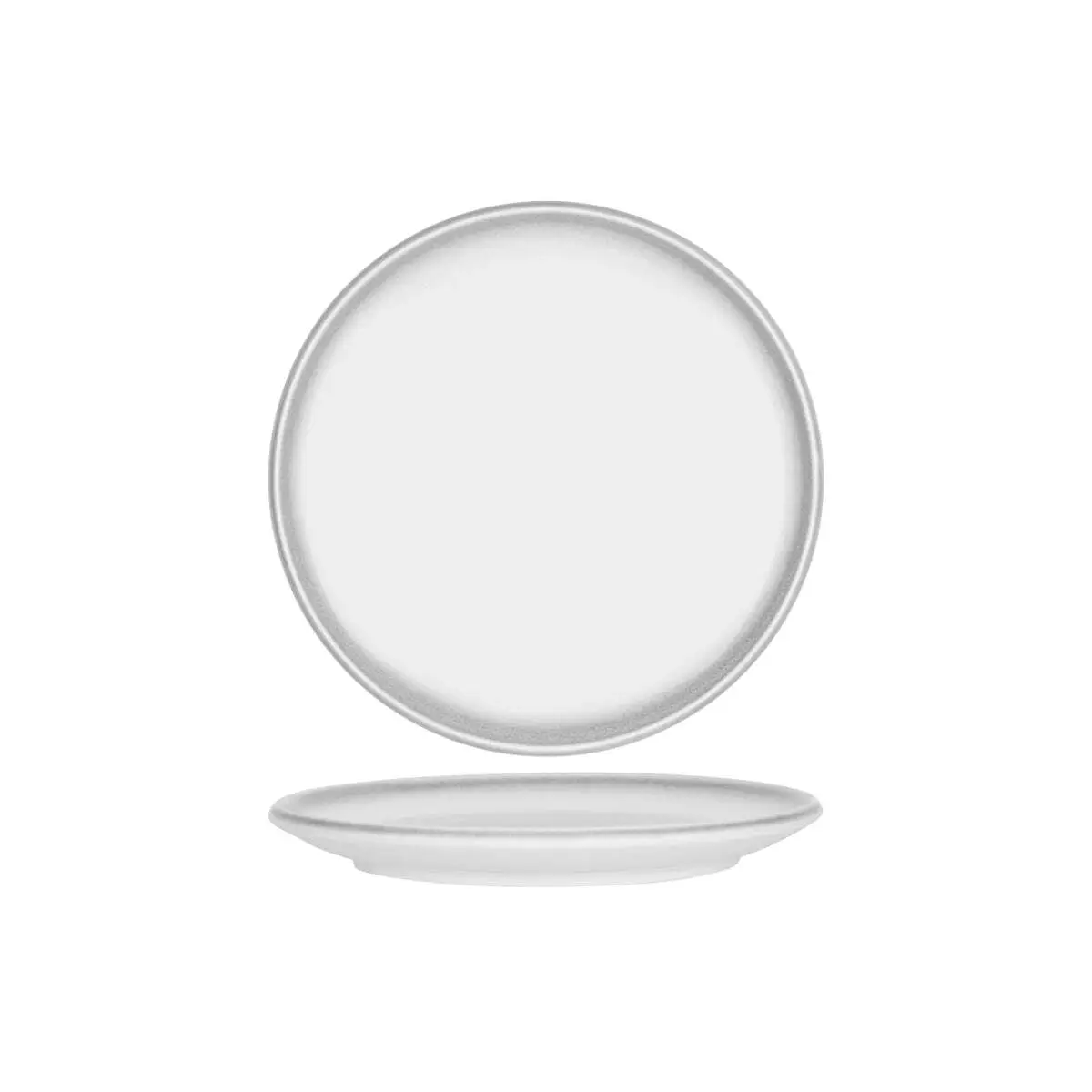 Tablekraft Bistro Round Coupe Plate 280x23Mm  Frosted Steel