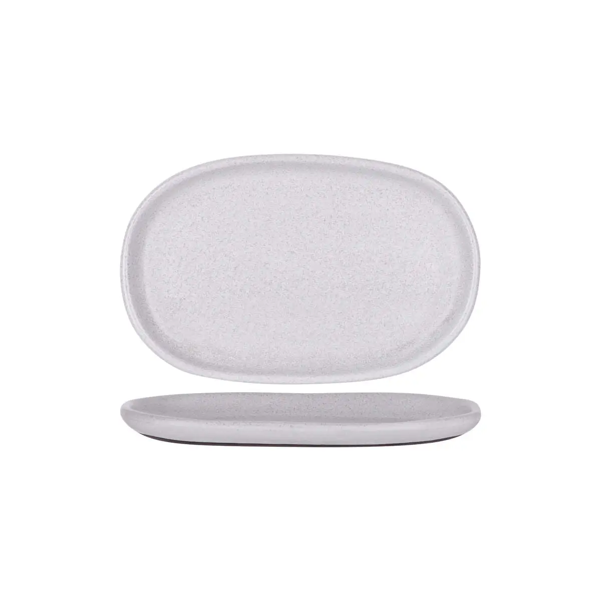 Tablekraft Naturals Ash Grey Oval Plate 310x200x28Mm Clay