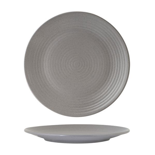 Zuma Round Coupe Ribbed Plate-265mm Ø Haze