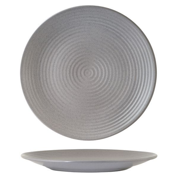 Zuma Round Coupe Ribbed Plate-310mm Ø Haze