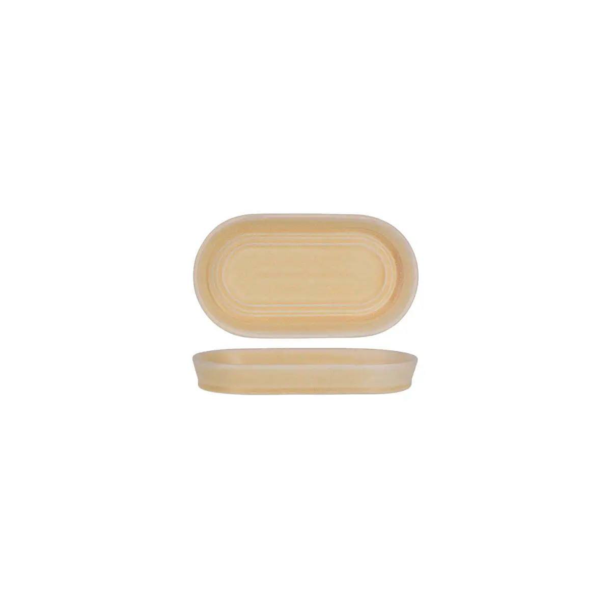 Tablekraft Urban Loft Oval Platter 180x98x25mm Sandstone