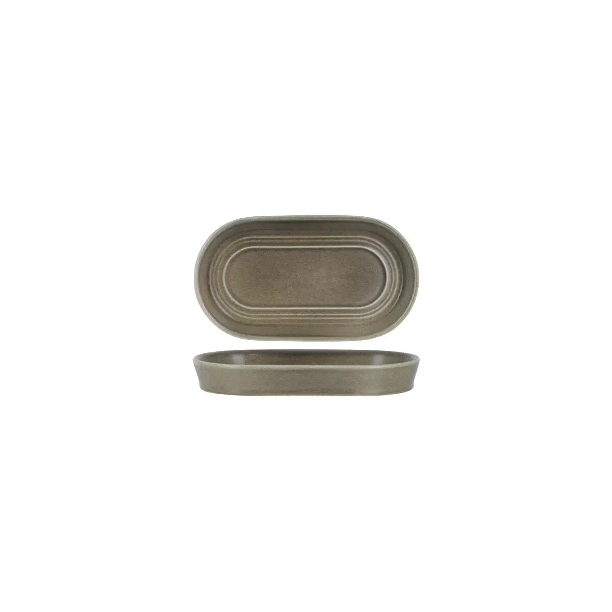 Tablekraft Urban Loft Oval Platter 180x98x25mm Frost Grey