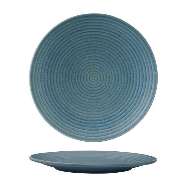 Zuma Round Coupe Ribbed Plate-265mm Ø Denim