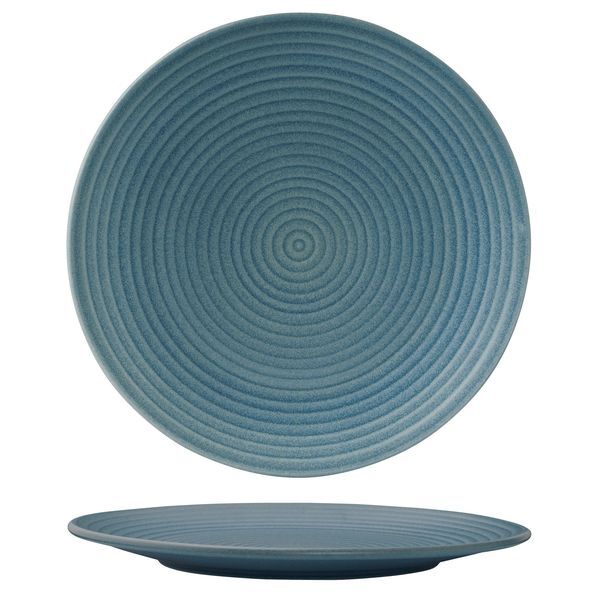 Zuma Round Coupe Ribbed Plate-310mm Ø Denim