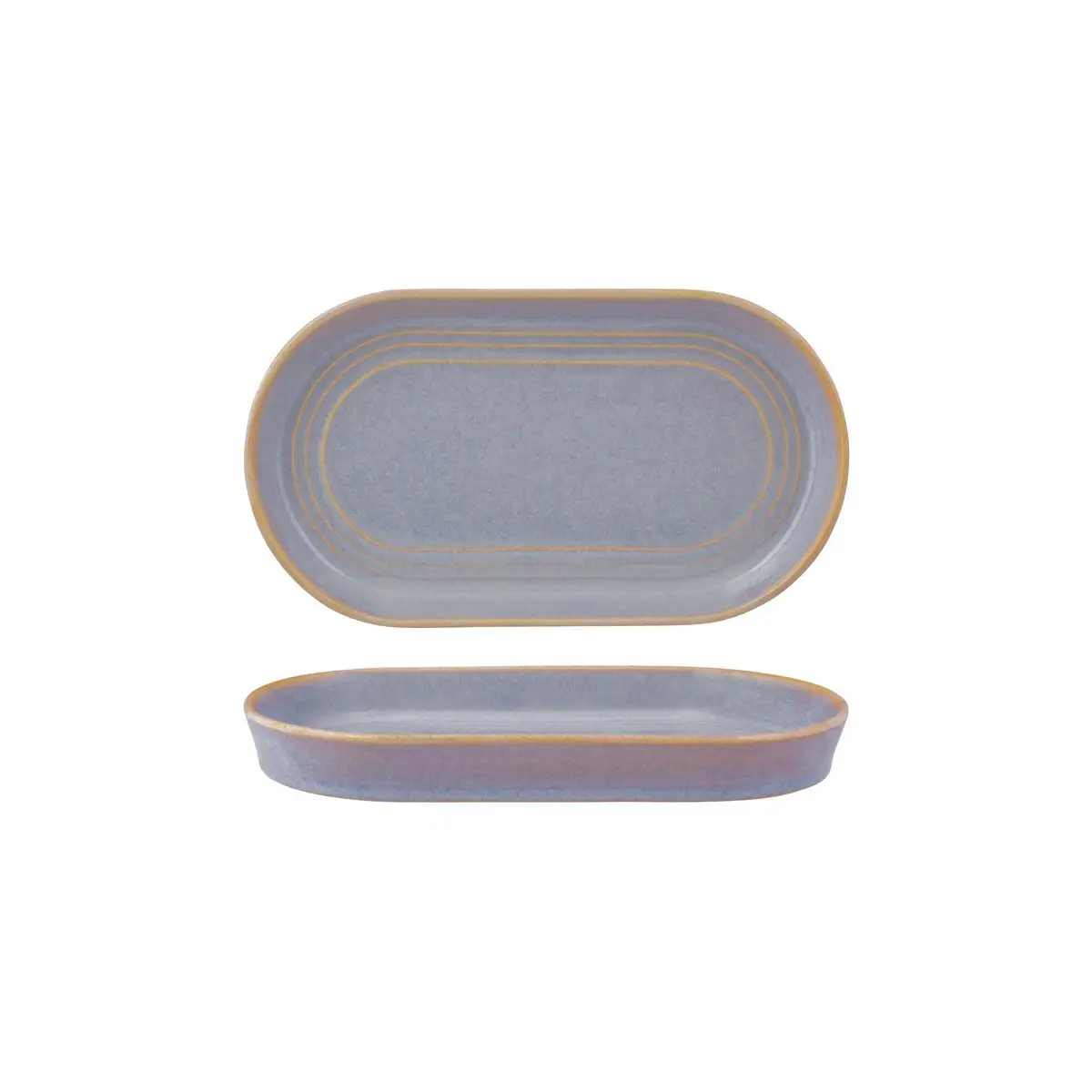 Tablekraft Urban Loft Oval Platter 240x137x27mm Azure Blue