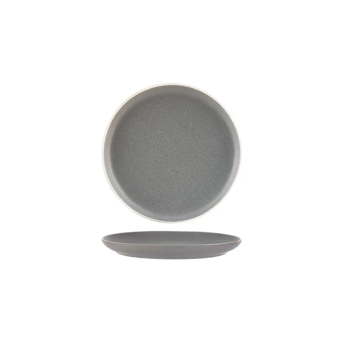 Tablekraft Urban Round Coupe Plate 200x24mm Grey