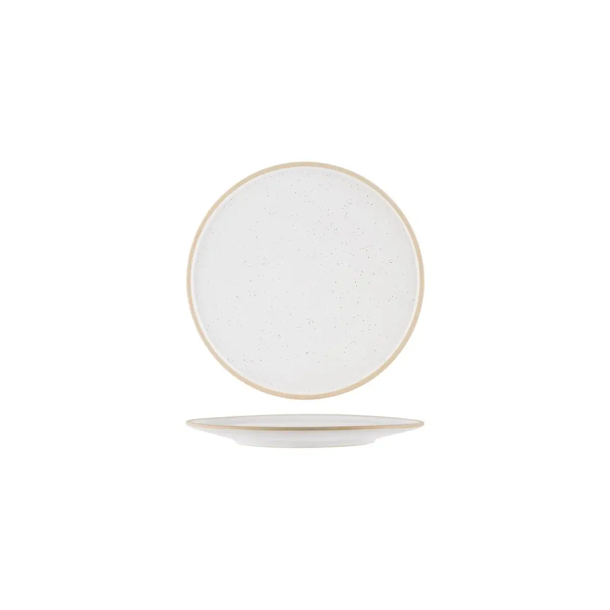 Tablekraft Soho Round Plate 200x10mm White Pebble