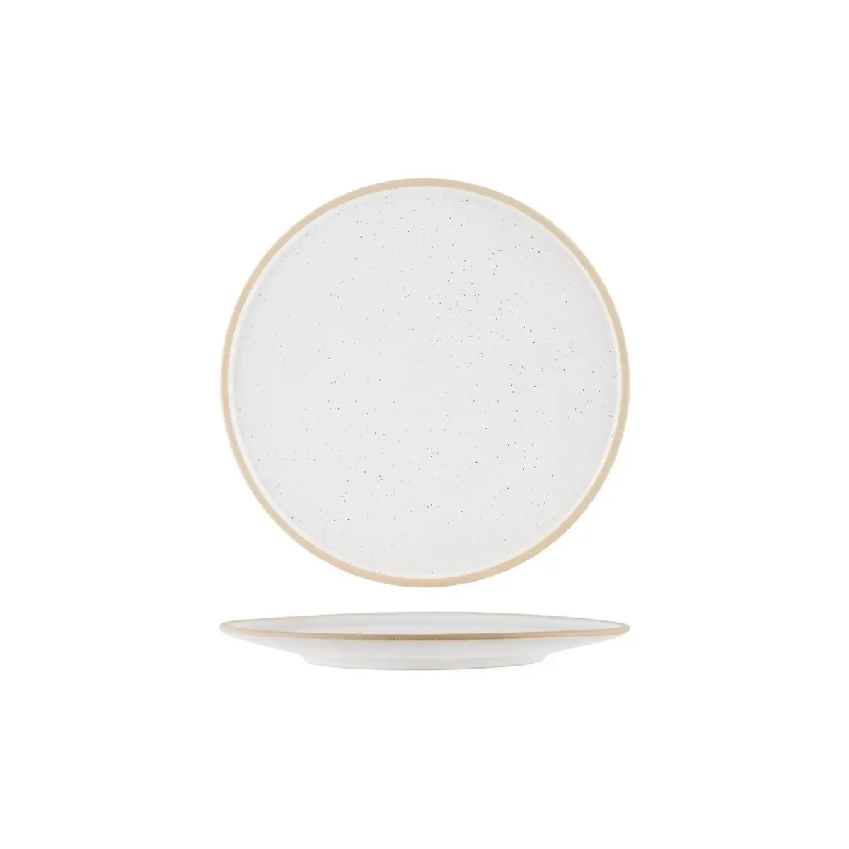 Tablekraft Soho Round Plate 255x10mm White Pebble