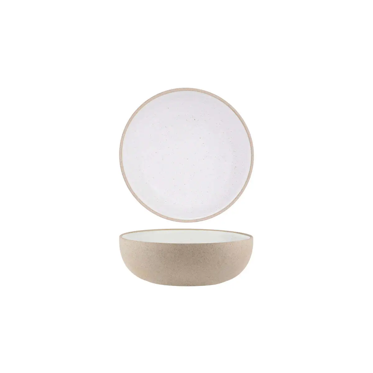 Tablekraft Soho Round Deep Bowl 170x55mm White Pebble