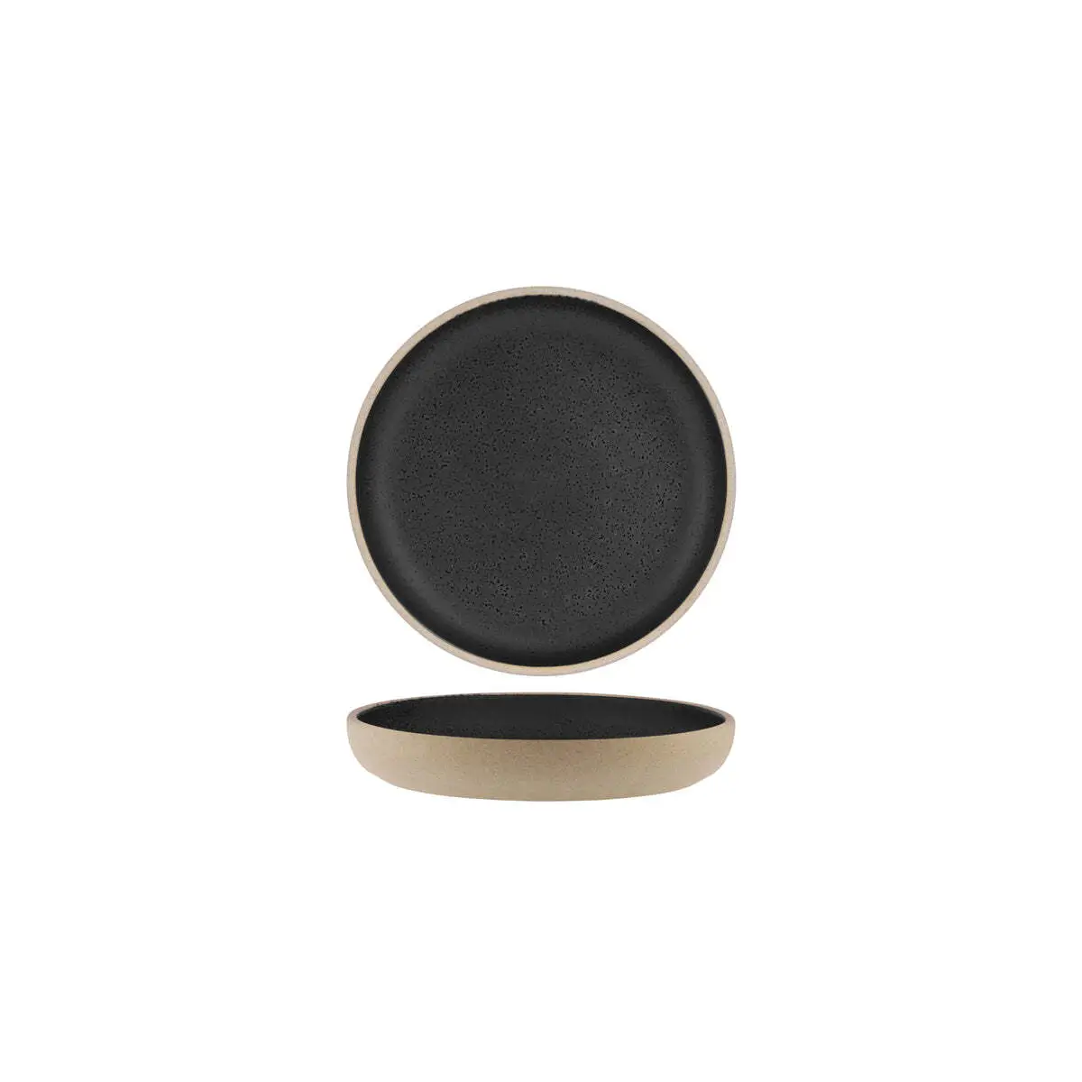 Tablekraft Soho Rnd Deep Coupe Plate 175x28mm Speckle Black