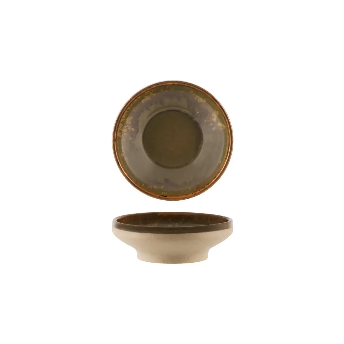 Tablekraft Soho Round Bowl Footed 153x50mm Burnt Sienna