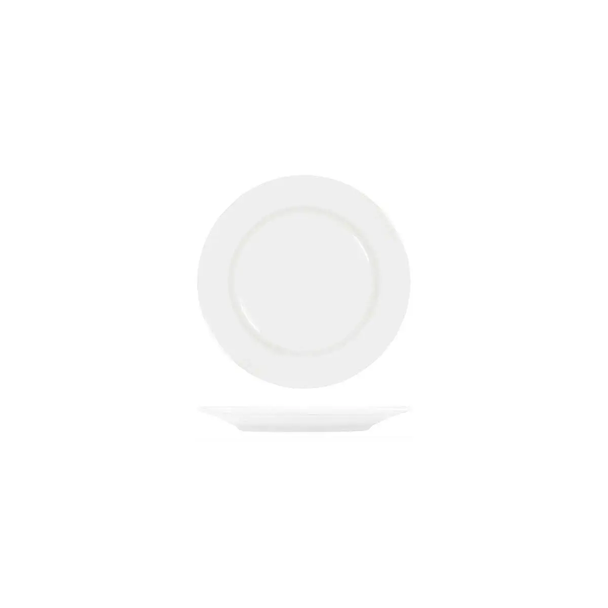 Tablekraft Core White Round Plate Rim Shape- 150mm