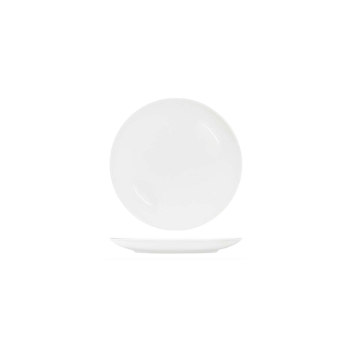 Tablekraft Core White Round Plate Coupe Shape-200mm