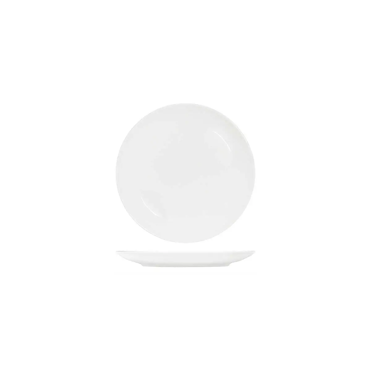 Tablekraft Core White Round Plate Coupe Shape-200mm