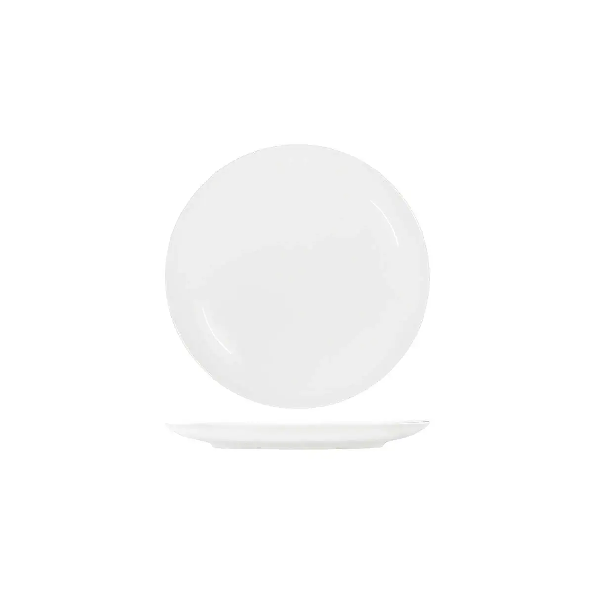 Tablekraft Core White Round Plate Coupe Shape-260mm