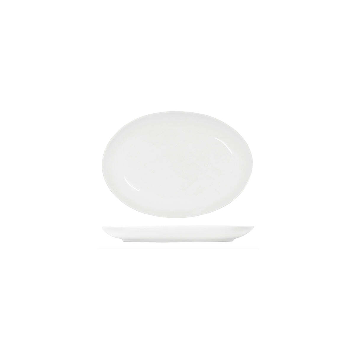 Tablekraft Core White Platter-Oval Coupe Shape -230X165X22mm
