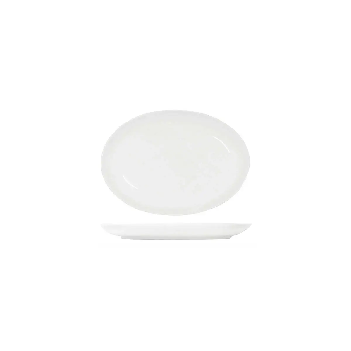 Tablekraft Core White Platter-Oval Coupe Shape -230X165X22mm