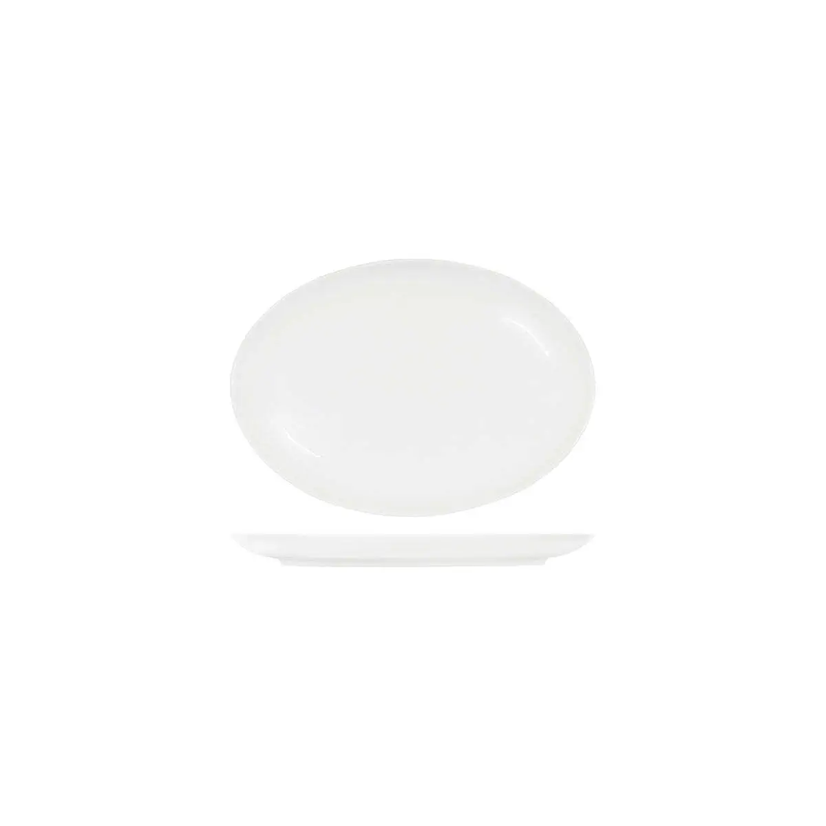 Tablekraft Core White Platter-Oval Coupe Shape -255X180X23mm