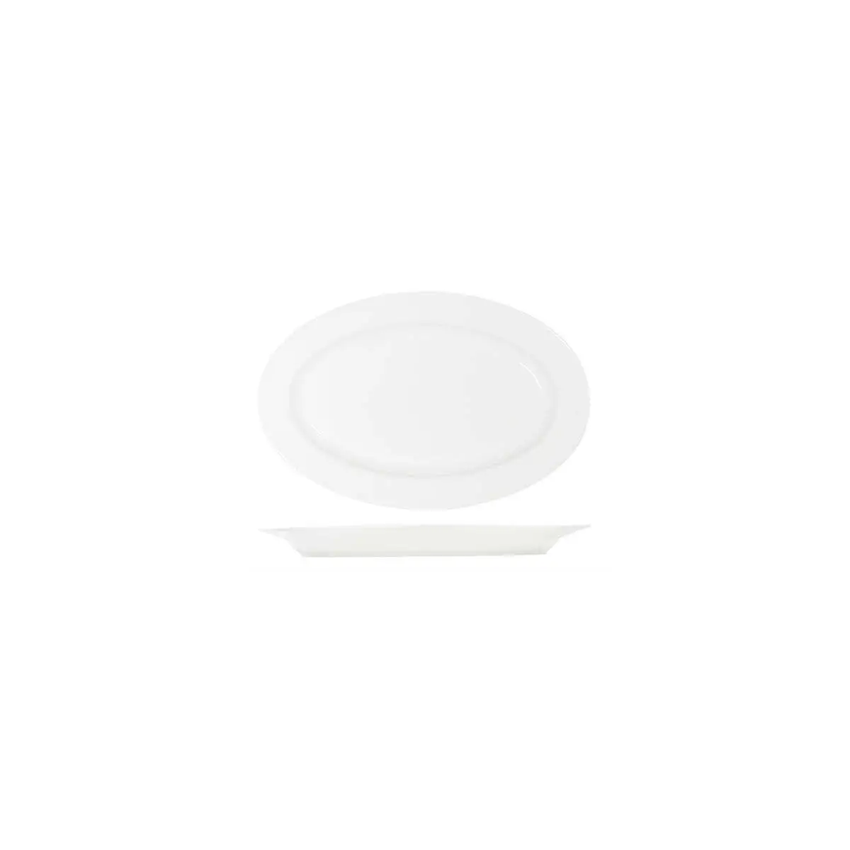 Tablekraft Core White Platter-Oval Rim Shape -200X140X20mm
