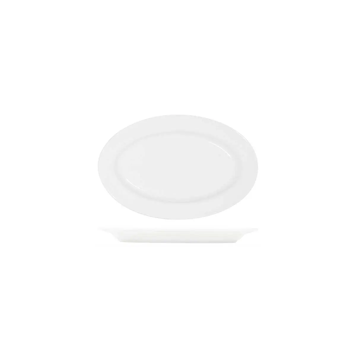 Tablekraft Core White Platter-Oval Rim Shape -260X170X24mm