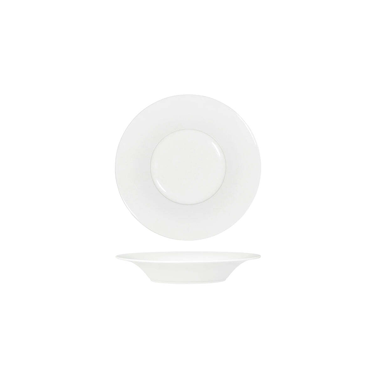 Tablekraft Core White Pasta Plate Angled Flare Rim 210X37mm
