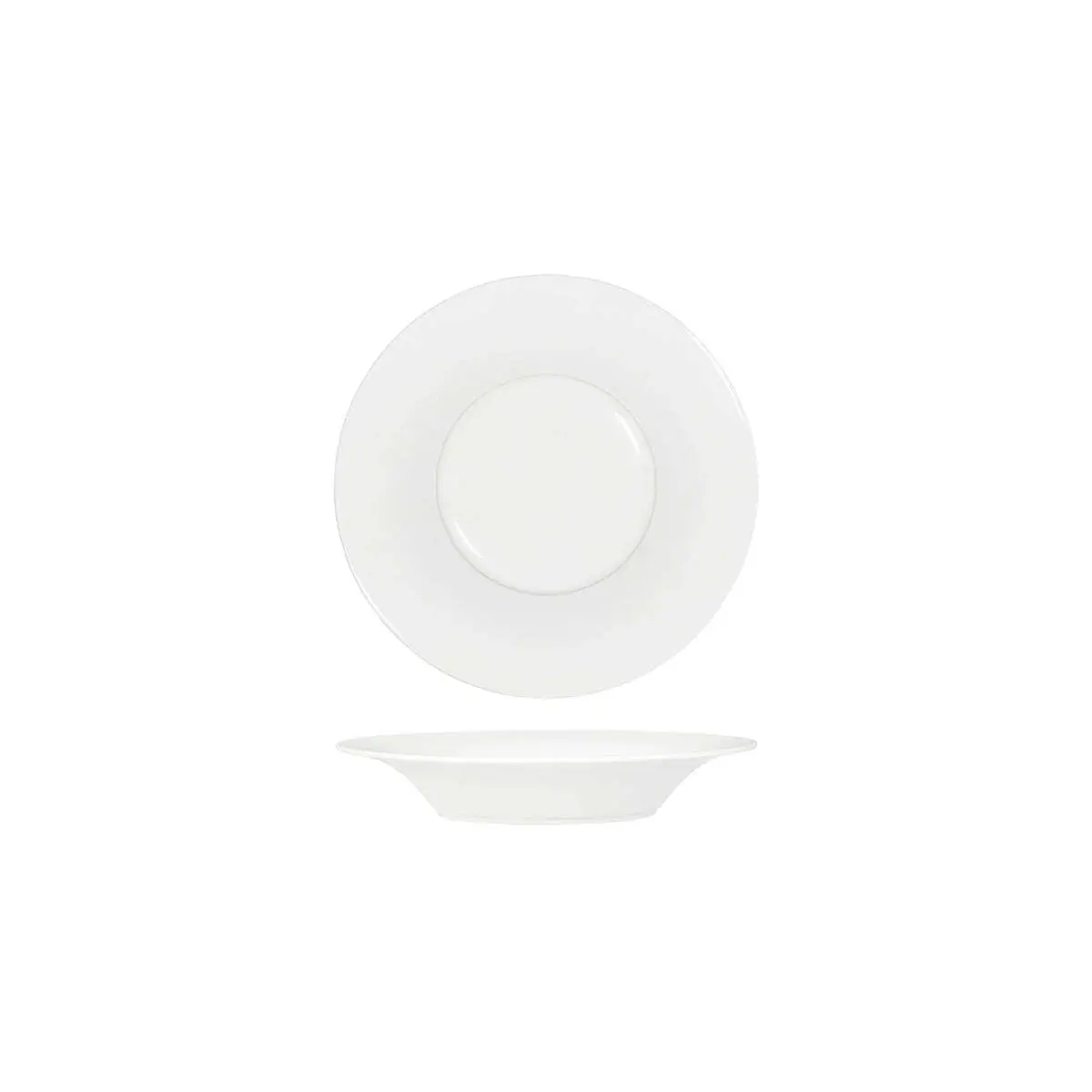 Tablekraft Core White Pasta Plate Angled Flare Rim 210X37mm