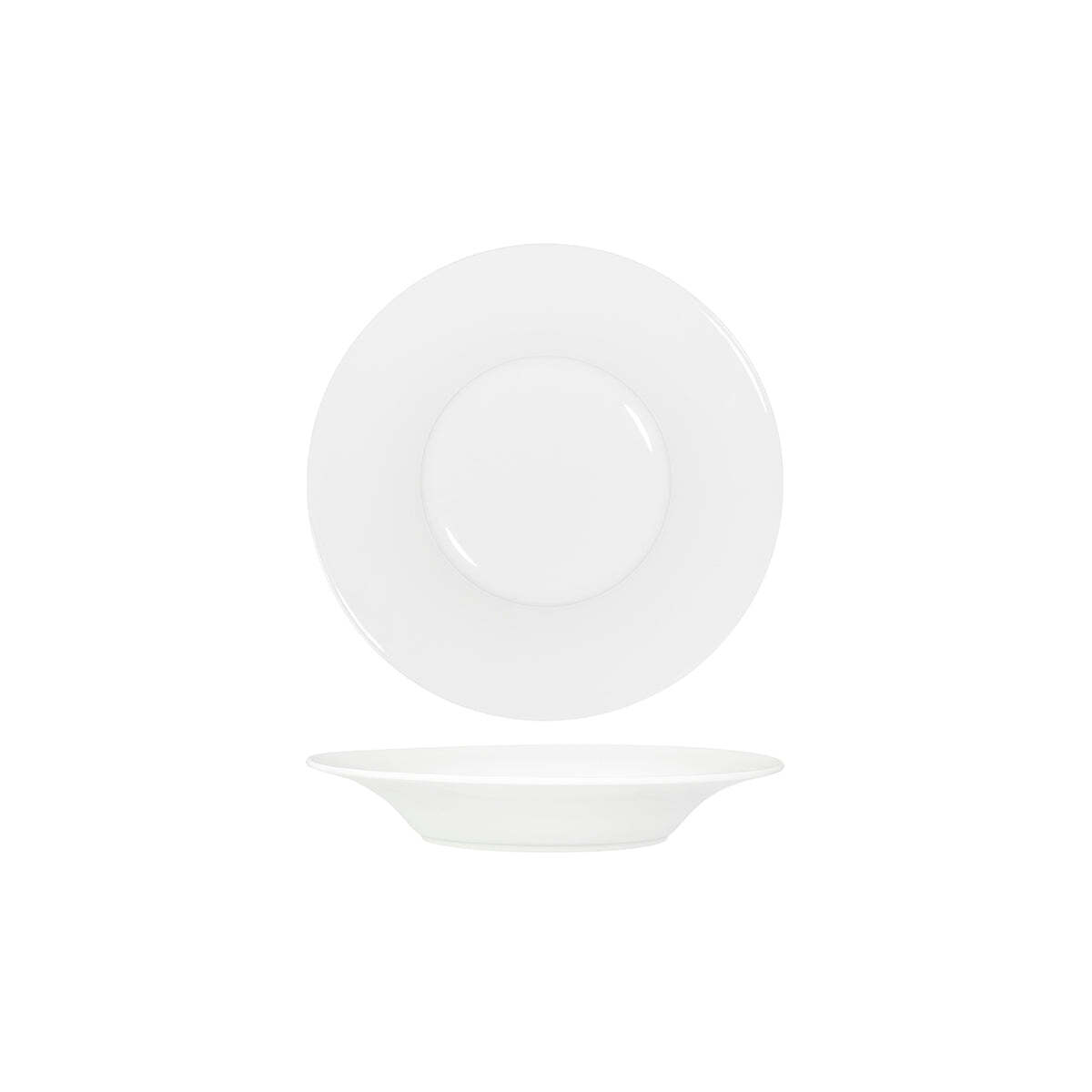 Tablekraft Core White Pasta Plate Angled Flare Rim 260X43mm