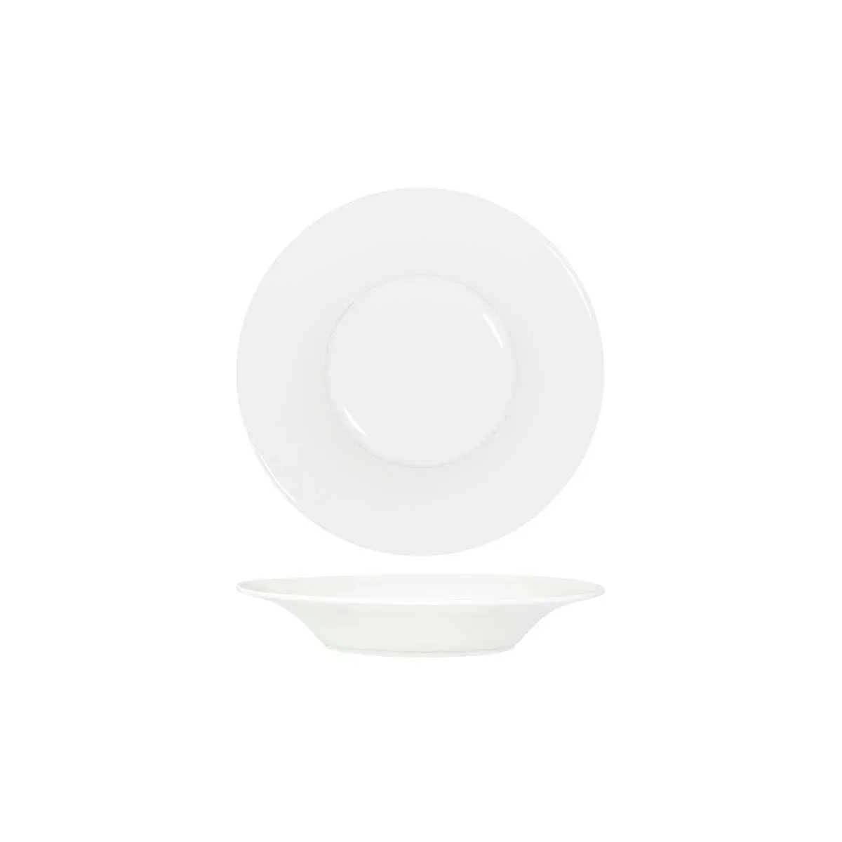 Tablekraft Core White Pasta Plate Angled Flare Rim 260X43mm