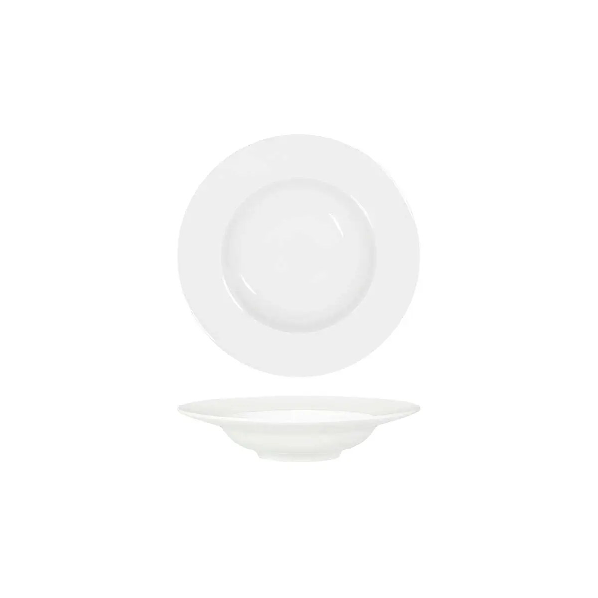 Tablekraft Core White Pasta Plate Wide Rim 225X48mm